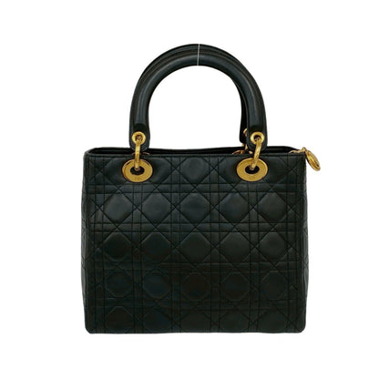 Christian Dior Black Leather Handbag Tote Bag Leather Rovelle Bags