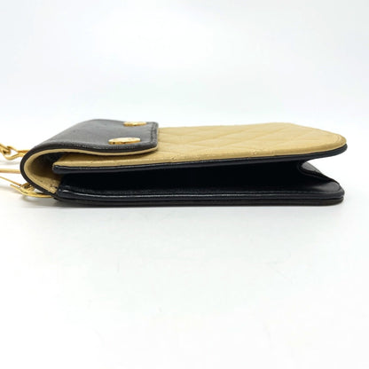 Chanel Bag Pouch Pochette Waist Pouch Black x Beige GoldHardware Rovelle Bags