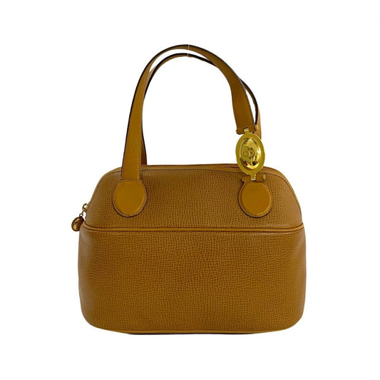 Christian Dior Brown Leather Boston Bag Handbag Rovelle Bags