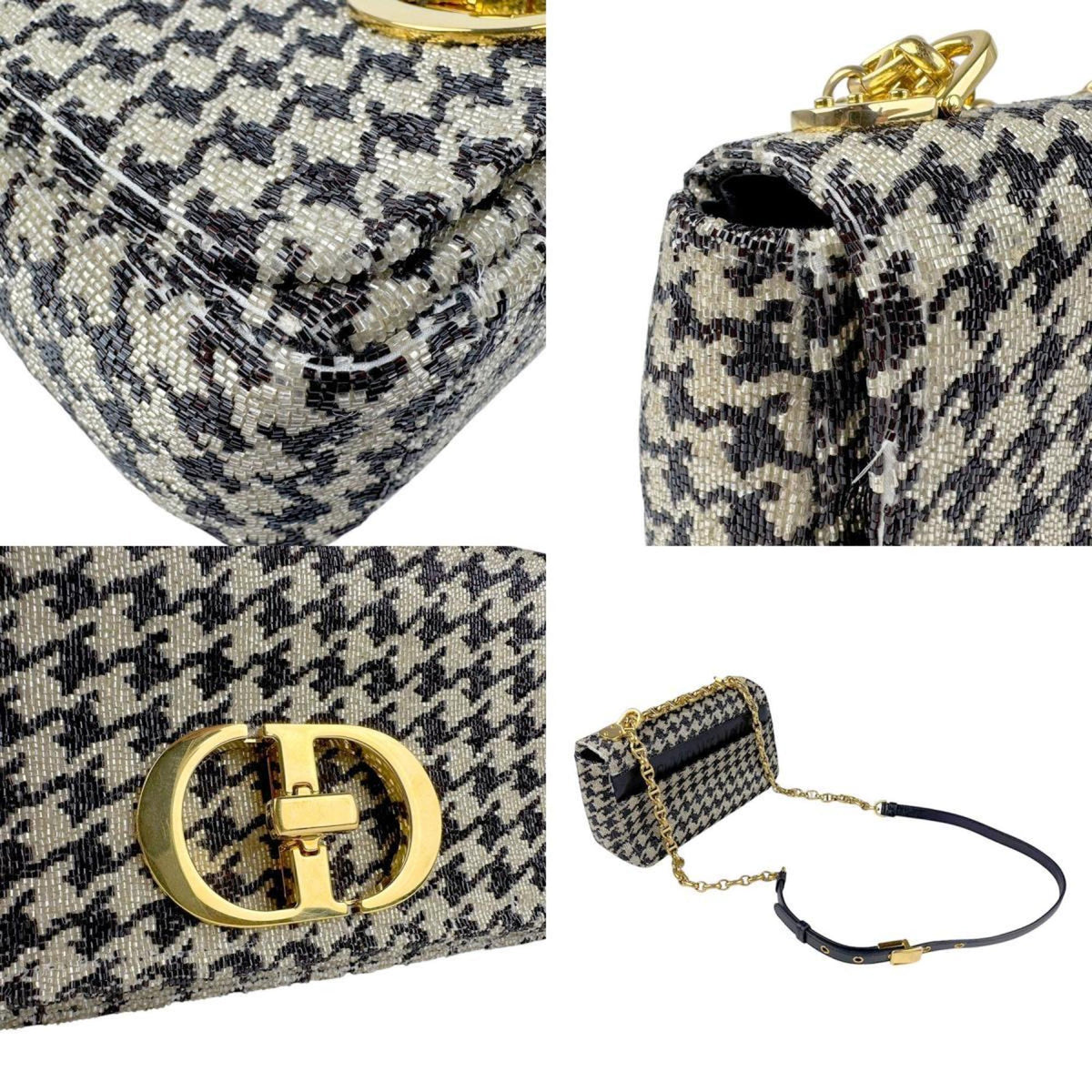 Christian Dior Beige Black Beads Shoulder Bag Rovelle Bags
