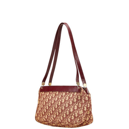 Christian Dior Trotter Red Brown Canvas Handbag Shoulder Bag Rovelle Bags