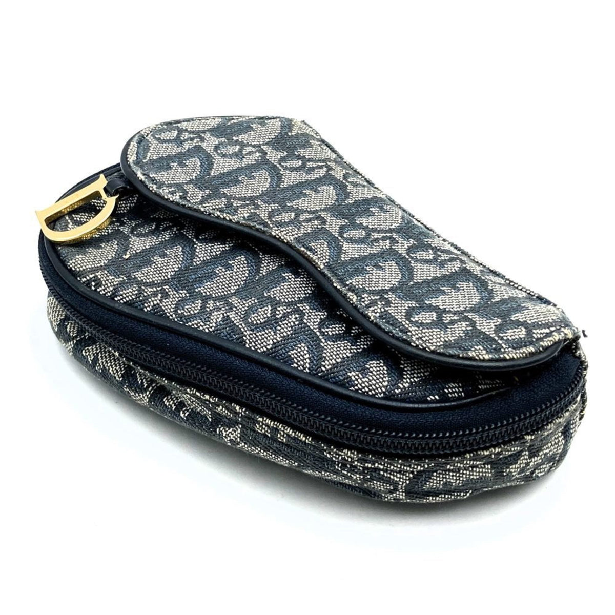 Christian Dior Navy Canvas Pouch Rovelle Bags