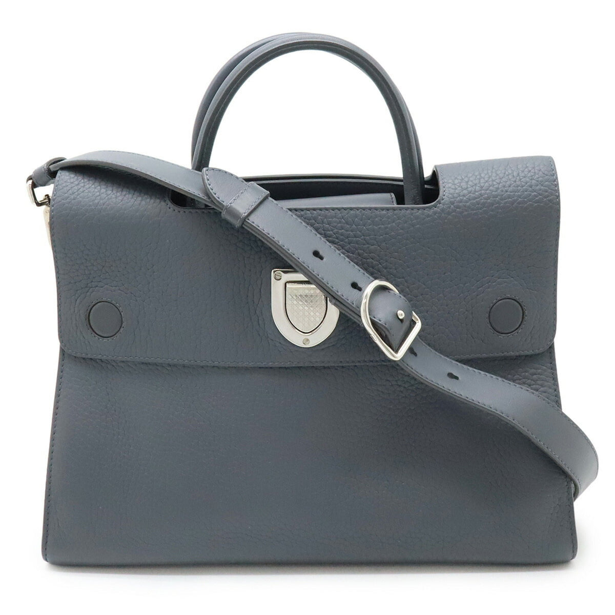 Christian Dior Gray Leather Handbag Shoulder Bag Tote Bag Rovelle Bags