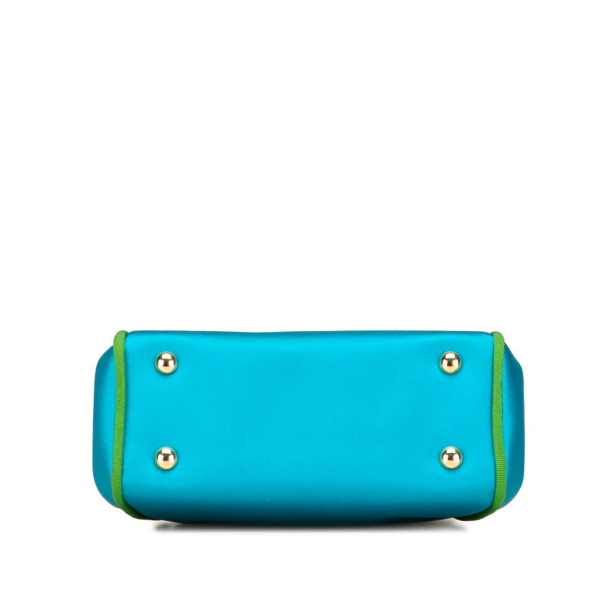 Christian Dior Green Blue Green Canvas Satin Handbag Shoulder Bag Rovelle Bags