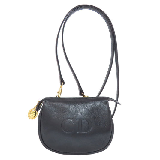 Christian Dior Black Leather Shoulder Bag Style 4 Rovelle Bags