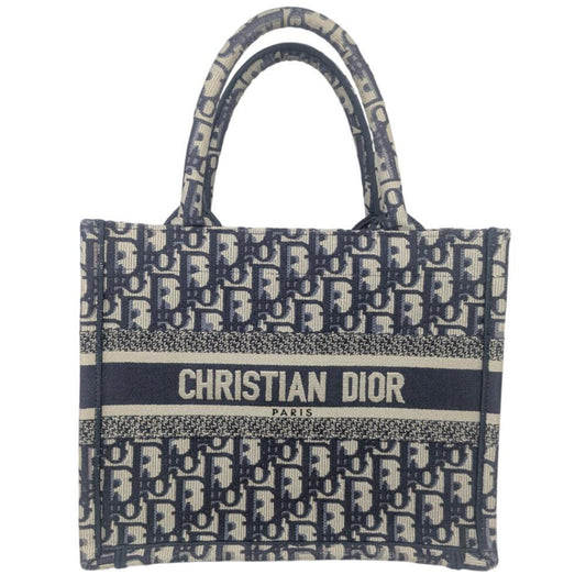 Christian Dior Navy Canvas Handbag Tote Bag Rovelle Bags