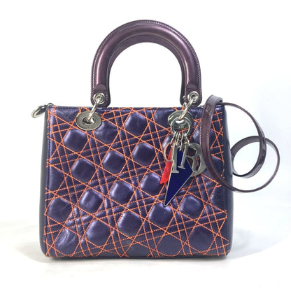 Christian Dior Purple Leather Handbag Rovelle Bags