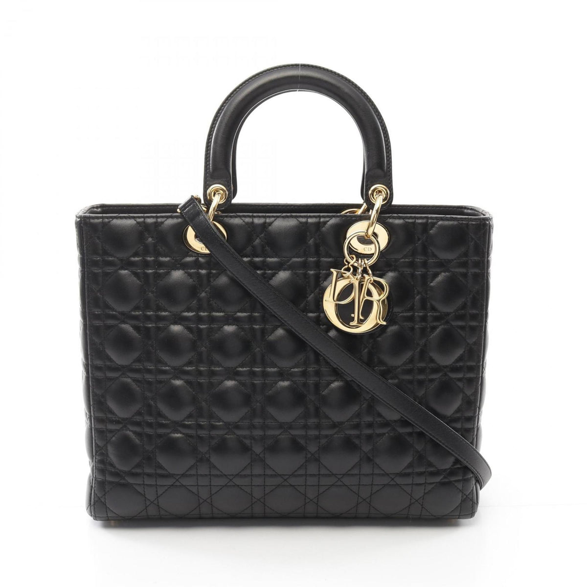 Christian Dior Black Leather Handbag Style 11 Rovelle Bags