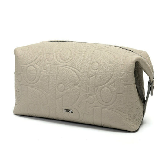 Christian Dior Gray Leather Pouch Rovelle Bags
