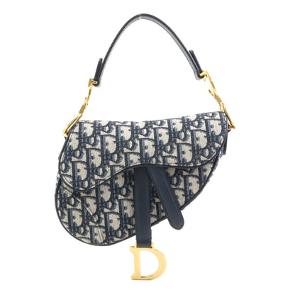 Christian Dior Navy Canvas Handbag Saddle Bag Rovelle Bags