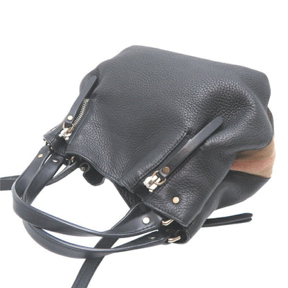 Burberry Black Leather Shoulder Bag ( )