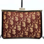 Christian Dior Beige Red Color Canvas Pouch Rovelle Bags