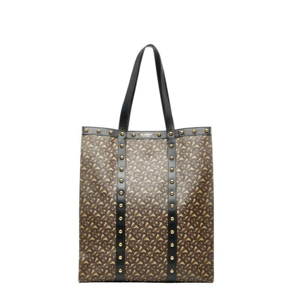 Burberry Black Brown Pvc Leather Tote Bag ( )