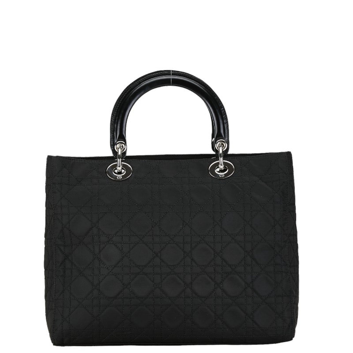 Christian Dior Black Cotton Leather Handbag Pochette Pouch Shoulder Bag Rovelle Bags