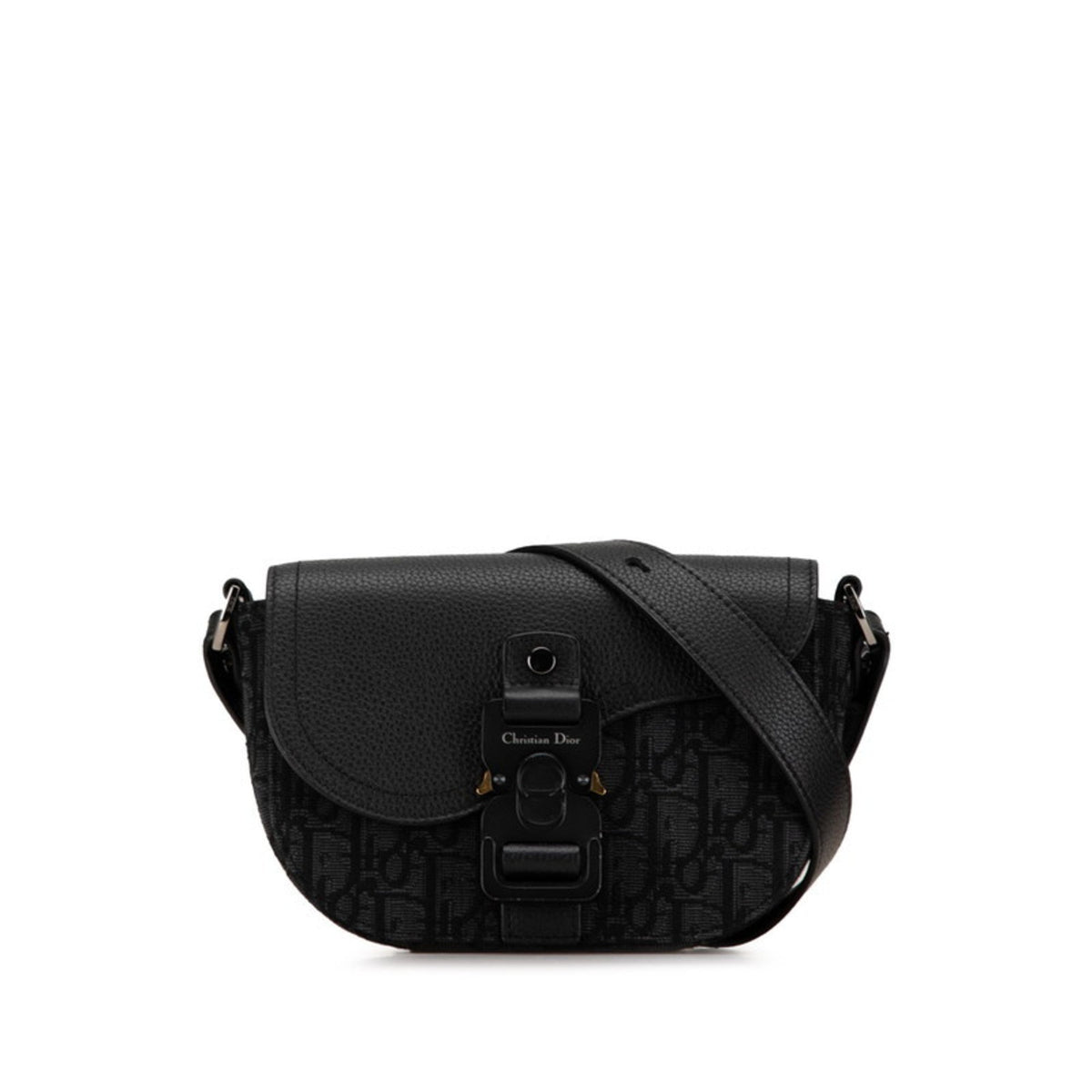 Christian Dior Black Canvas Leather Shoulder Bag Rovelle Bags