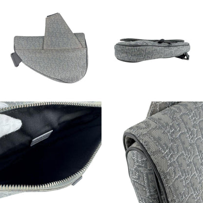 Christian Dior Gray Canvas Saddle Bag Shoulder Bag Rovelle Bags