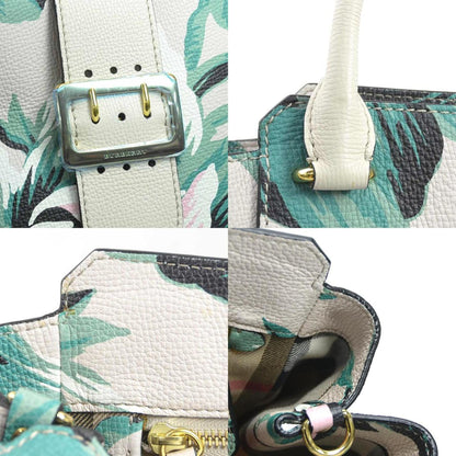 Burberry Light Beige Multi-Color Leather Handbag Shoulder Bag ( )