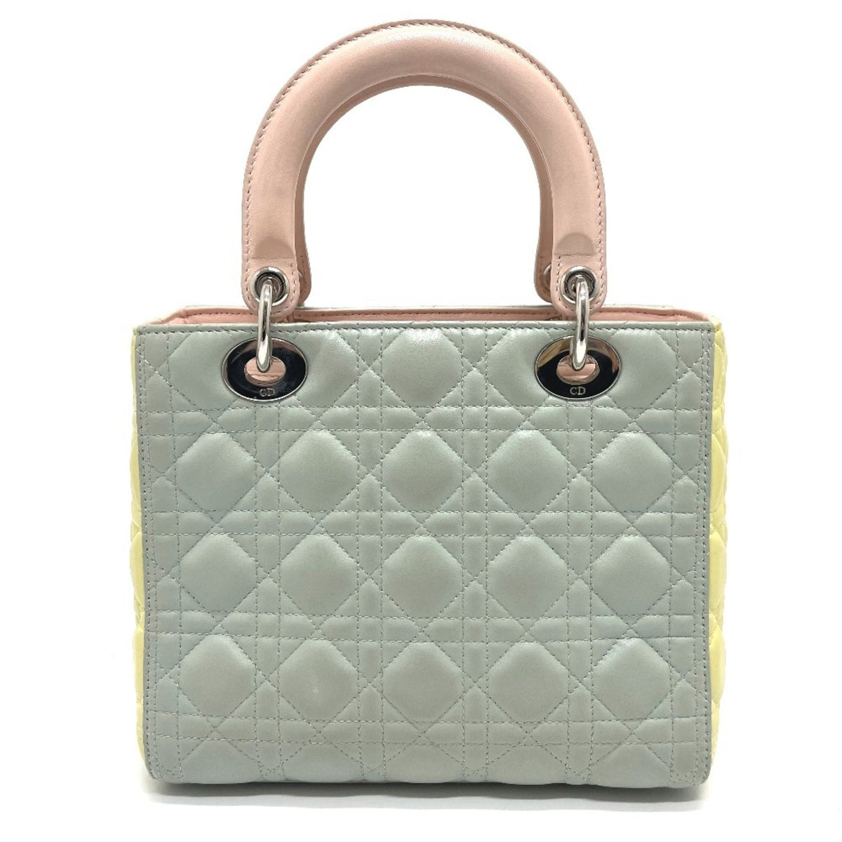 Christian Dior Blue Pink Yellow Leather Handbag Shoulder Bag Rovelle Bags