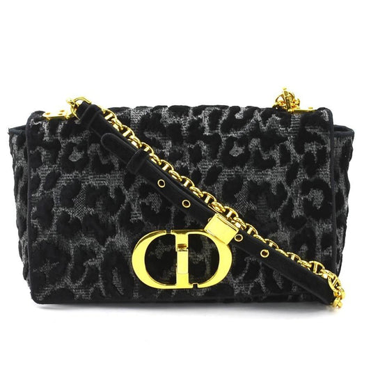Christian Dior Black Gray Velvet Canvas Shoulder Bag Rovelle Bags