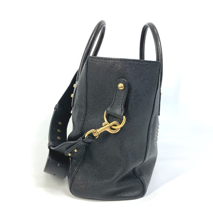 Christian Dior Black Leather Shoulder Bag Tote Bag Leather Rovelle Bags