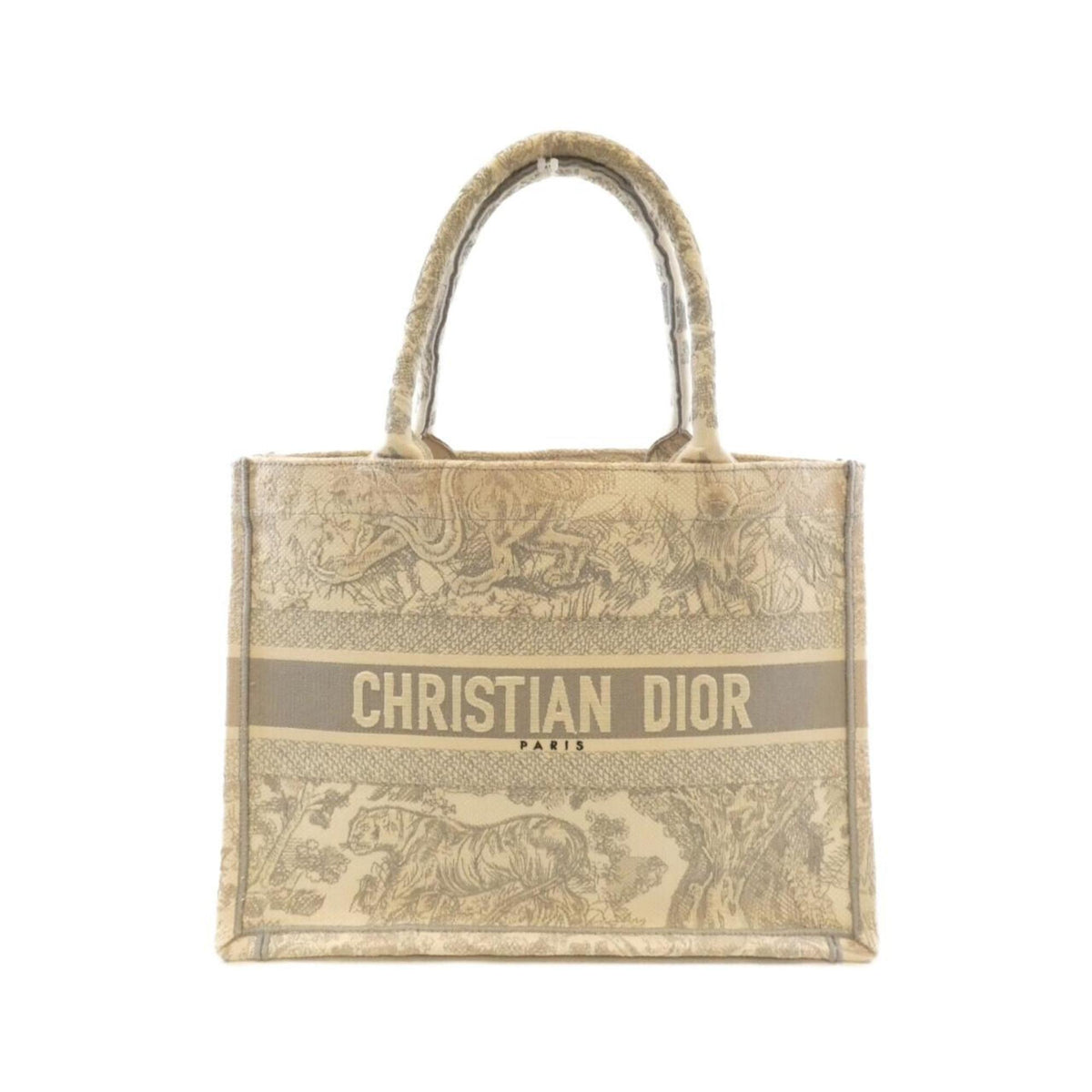 Christian Dior Gray Canvas Handbag Rovelle Bags