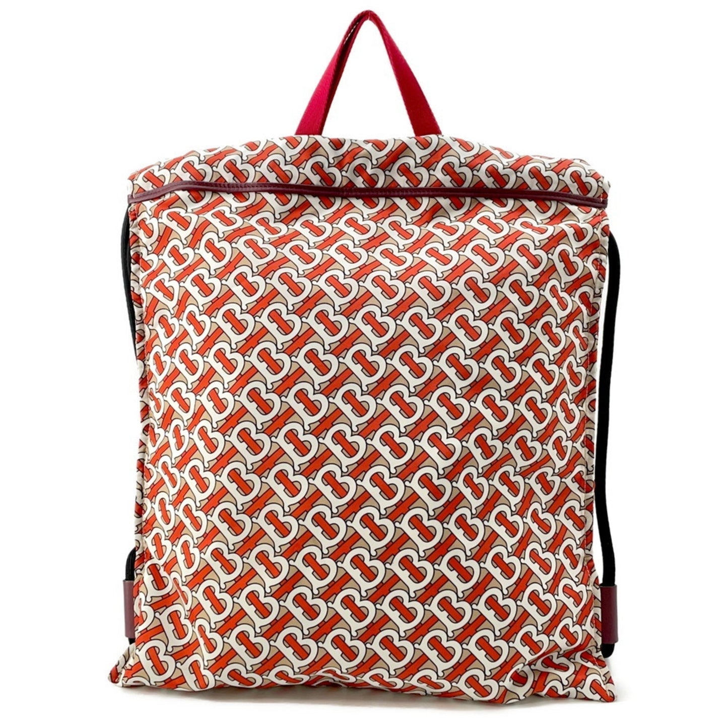Burberry Beige Orange White Nylon Tote Bag ( )