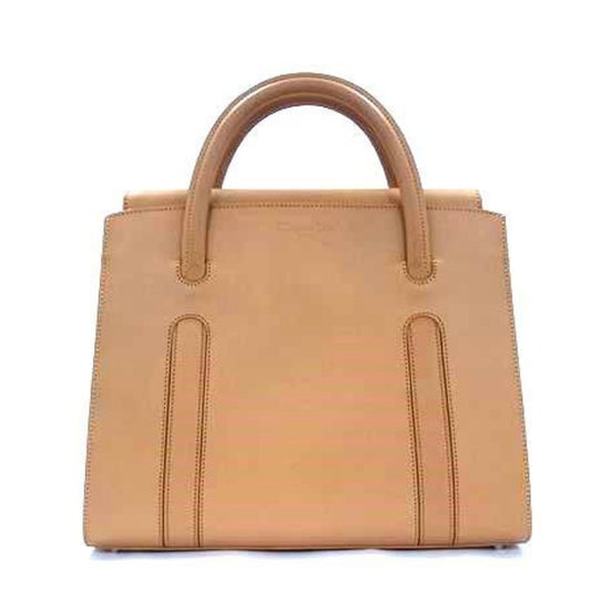 Christian Dior Brown Leather Handbag Shoulder Bag Tote Bag Rovelle Bags
