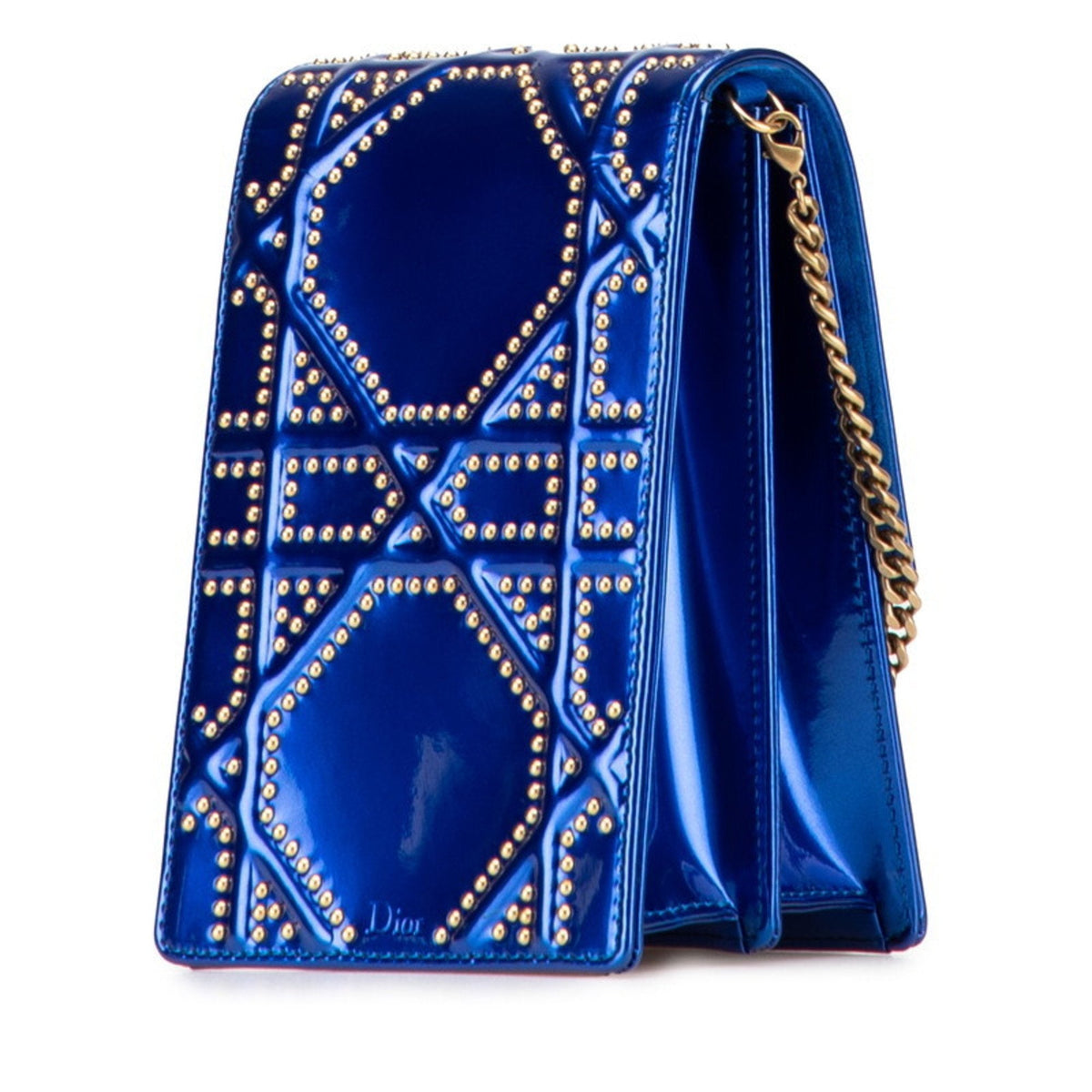 Christian Dior Blue Leather Shoulder Bag Style 4 Rovelle Bags