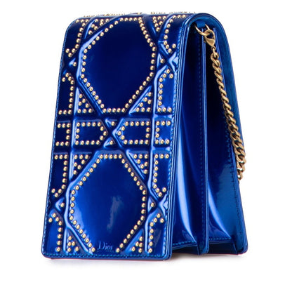 Christian Dior Blue Leather Shoulder Bag Style 4 Rovelle Bags