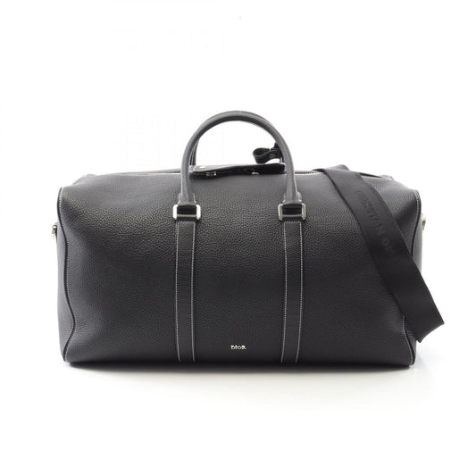 Christian Dior Black Leather Boston Bag Rovelle Bags