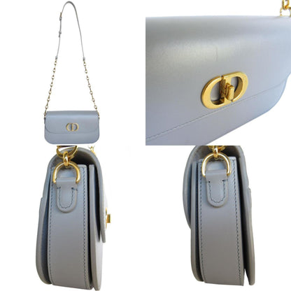 Christian Dior Gray Leather Shoulder Bag Style 9 Rovelle Bags