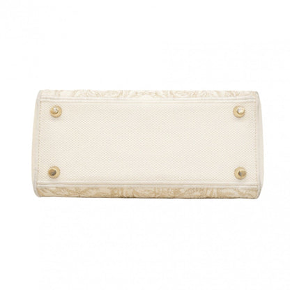 Christian Dior Gold White Canvas Handbag Rovelle Bags