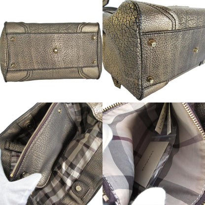 Burberry Gold Leather Shoulder Bag ( )