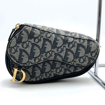 Christian Dior Navy Canvas Pouch Rovelle Bags