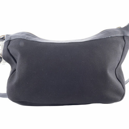 Burberry Black Canvas Leather Shoulder Bag ( )