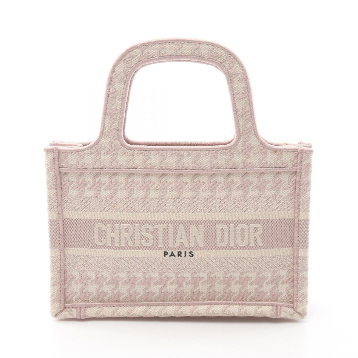 Christian Dior Pink White Canvas Handbag Tote Bag Rovelle Bags