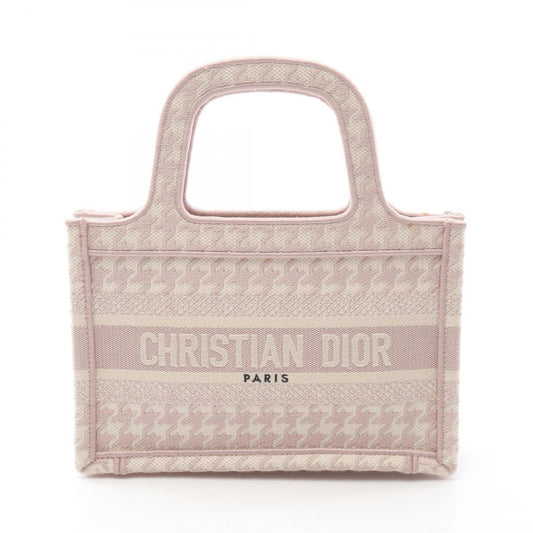 Christian Dior Pink White Canvas Handbag Tote Bag Rovelle Bags