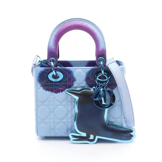 Christian Dior Blue Navy Purple Leather Handbag Rovelle Bags