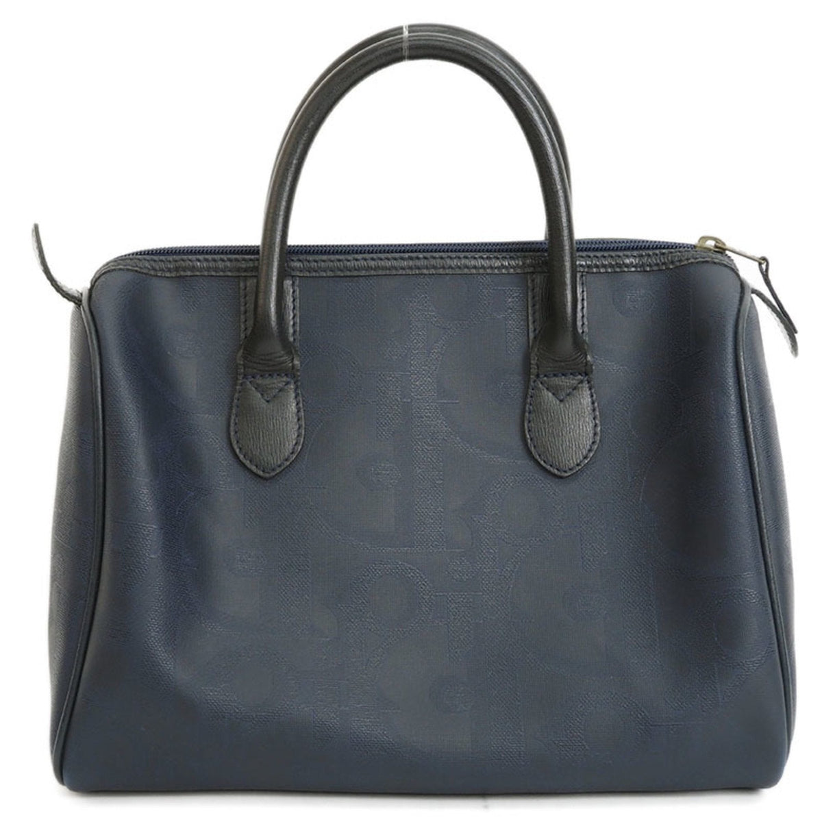 Christian Dior Navy Pvc Leather Handbag Rovelle Bags