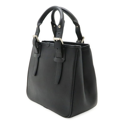 Burberry Black Leather Handbag Tote Bag ( )
