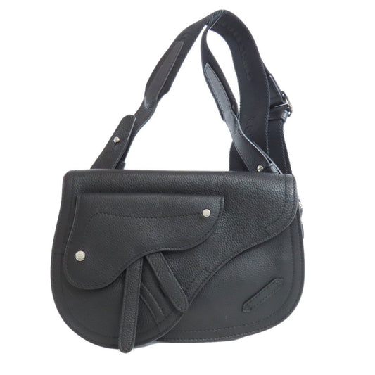 Christian Dior Black Leather Shoulder Bag Style 30 Rovelle Bags