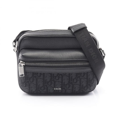 Christian Dior Black Canvas Leather Messenger Bag Shoulder Bag Rovelle Bags
