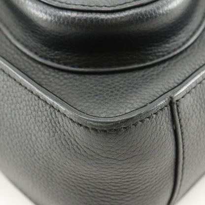 Christian Dior Black Leather Handbag Shoulder Bag Tote Bag Leather Rovelle Bags