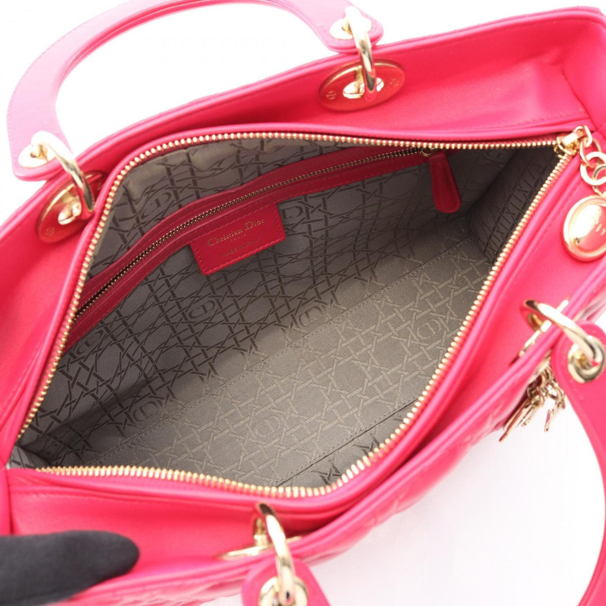 Christian Dior Pink Leather Handbag Rovelle Bags