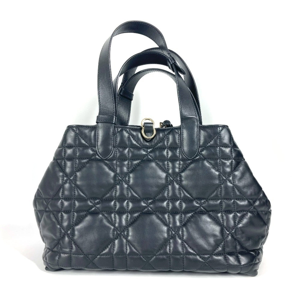 Christian Dior Black Leather Handbag Pouch Shoulder Bag Tote Bag Rovelle Bags