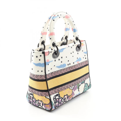 Christian Dior Multi-Color White Canvas Handbag Canvas Rovelle Bags