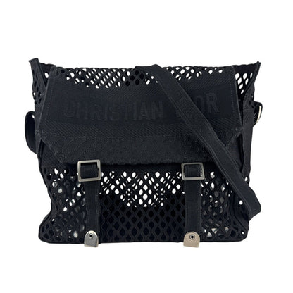 Christian Dior Black Canvas Shoulder Bag Canvas Rovelle Bags