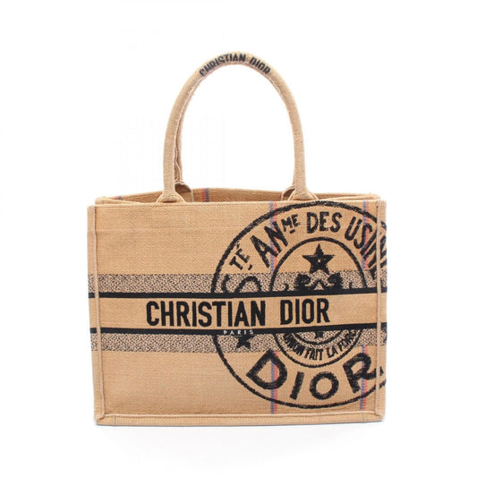 Christian Dior Black Brown Multi-Color Raffia Tote Bag Rovelle Bags