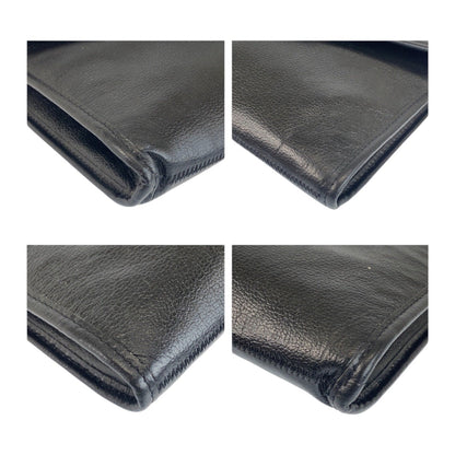 Christian Dior Black Leather Clutch Bag Shoulder Bag Leather Rovelle Bags