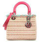 Christian Dior Pink Canvas Leather Handbag Shoulder Bag Rovelle Bags